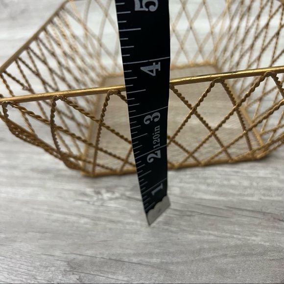 Metallic Bronze Wire Organizer Storage Basket - Picture 8 of 8